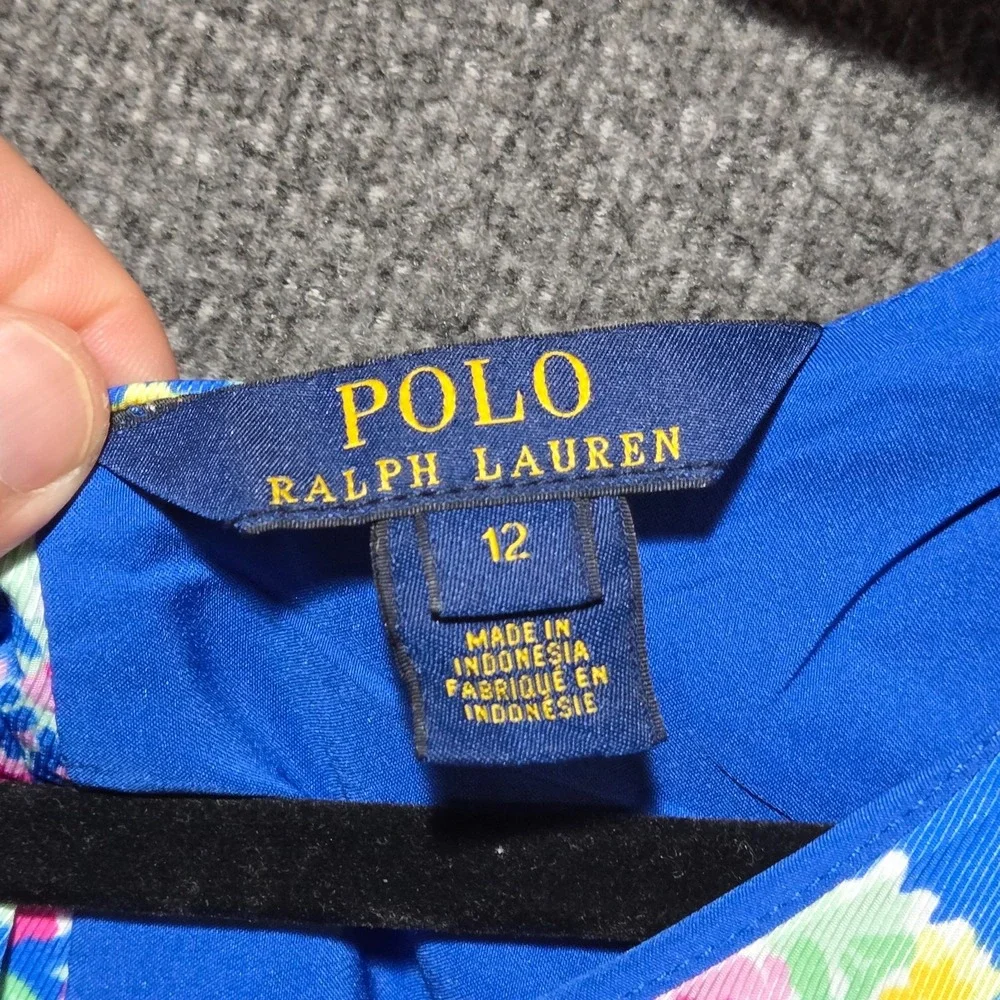 Girls Ralph lauren Polo Dress Size 12 Floral Sleeveless Sunday Dress